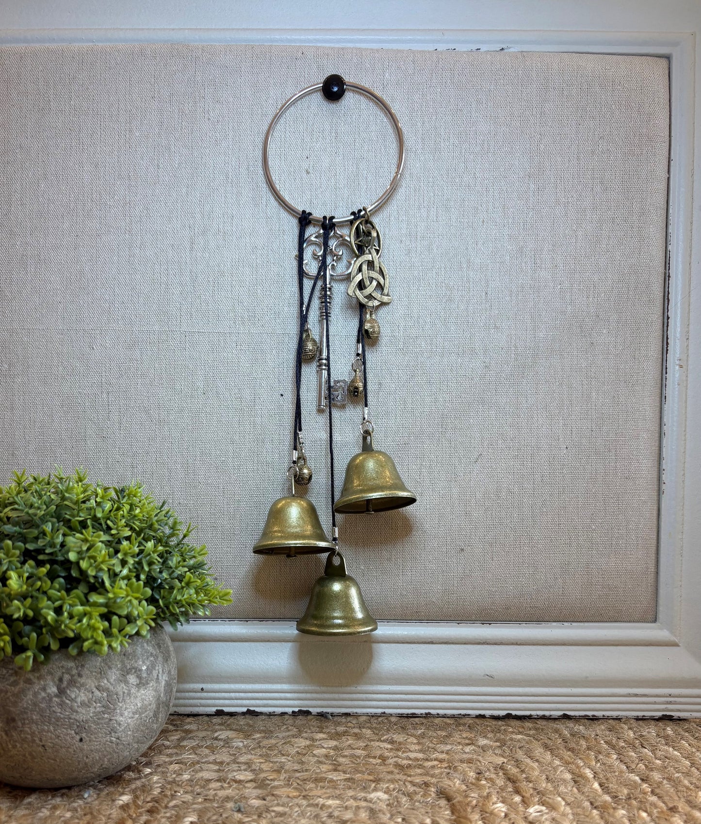 Witches Bells - Brass Ring with Keys Style