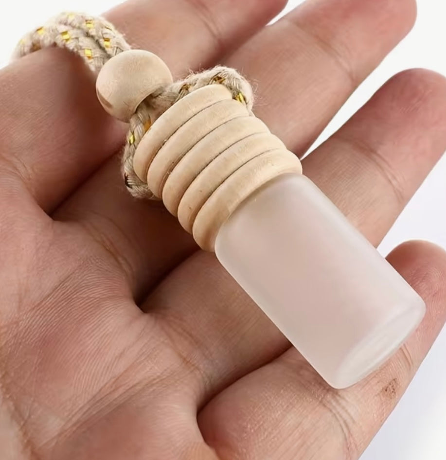 Frosted Glass Bottle Pendant