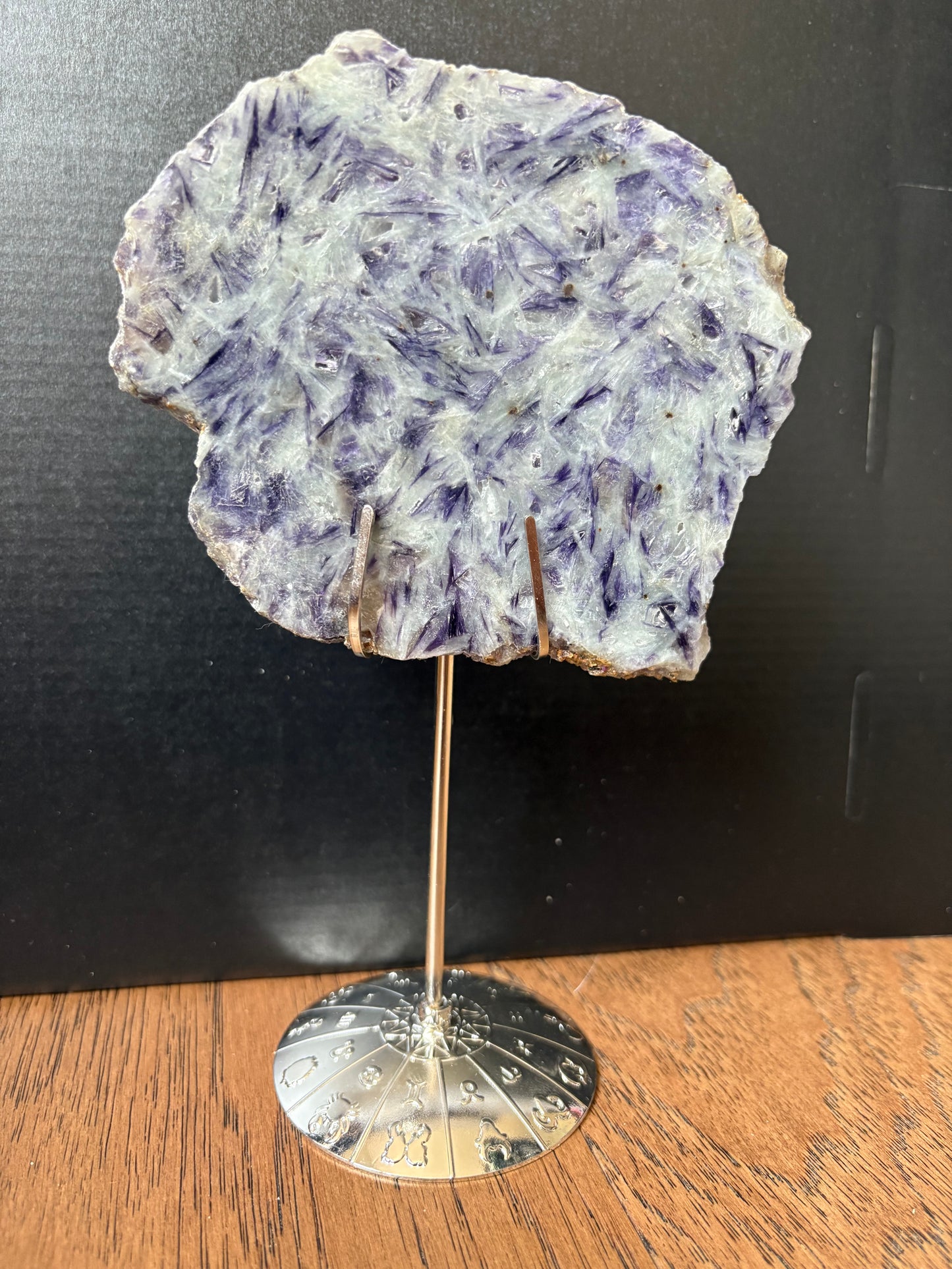 Purple Mica Slab on Stand