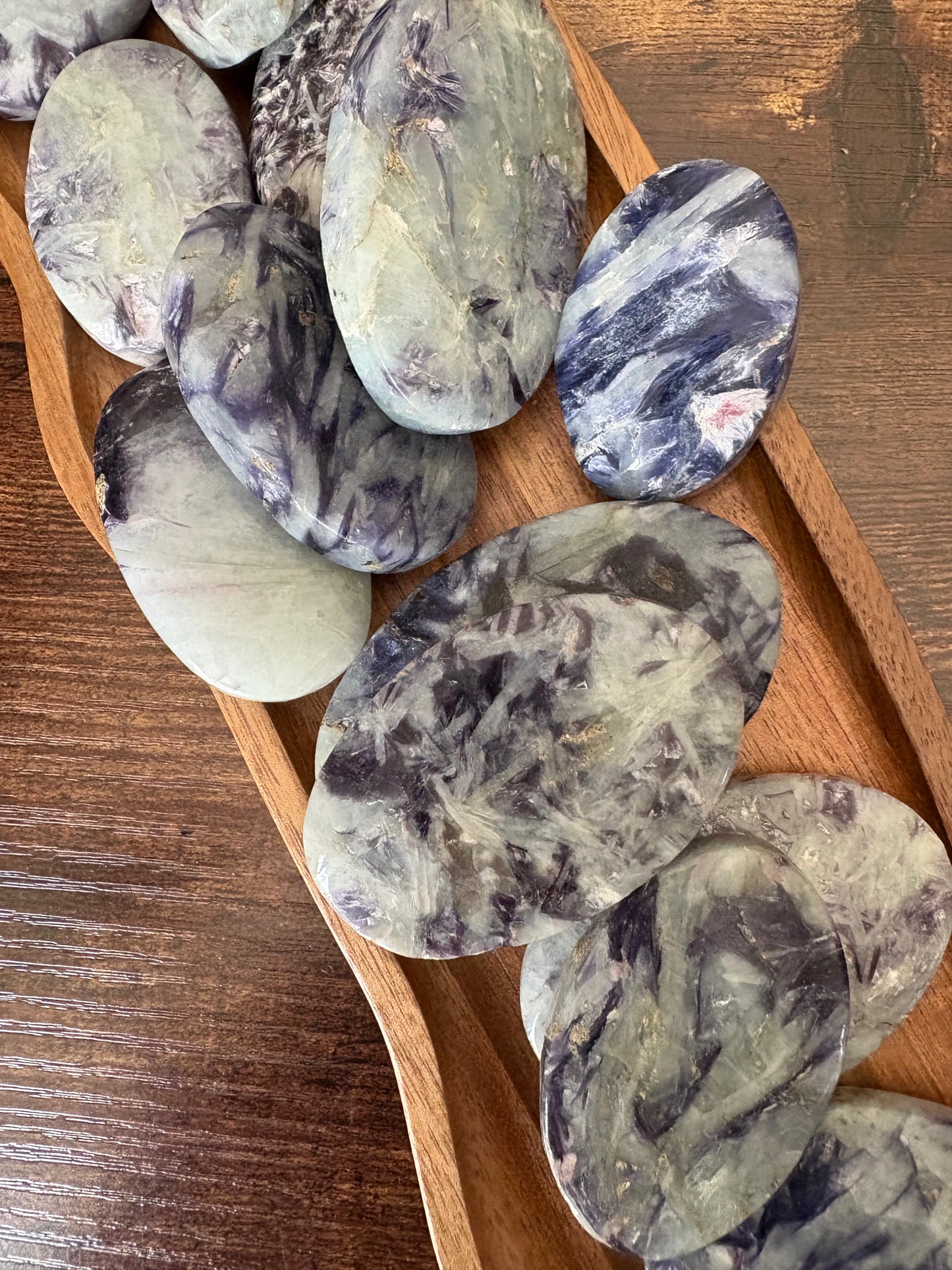 Purple Mica Palm Stone