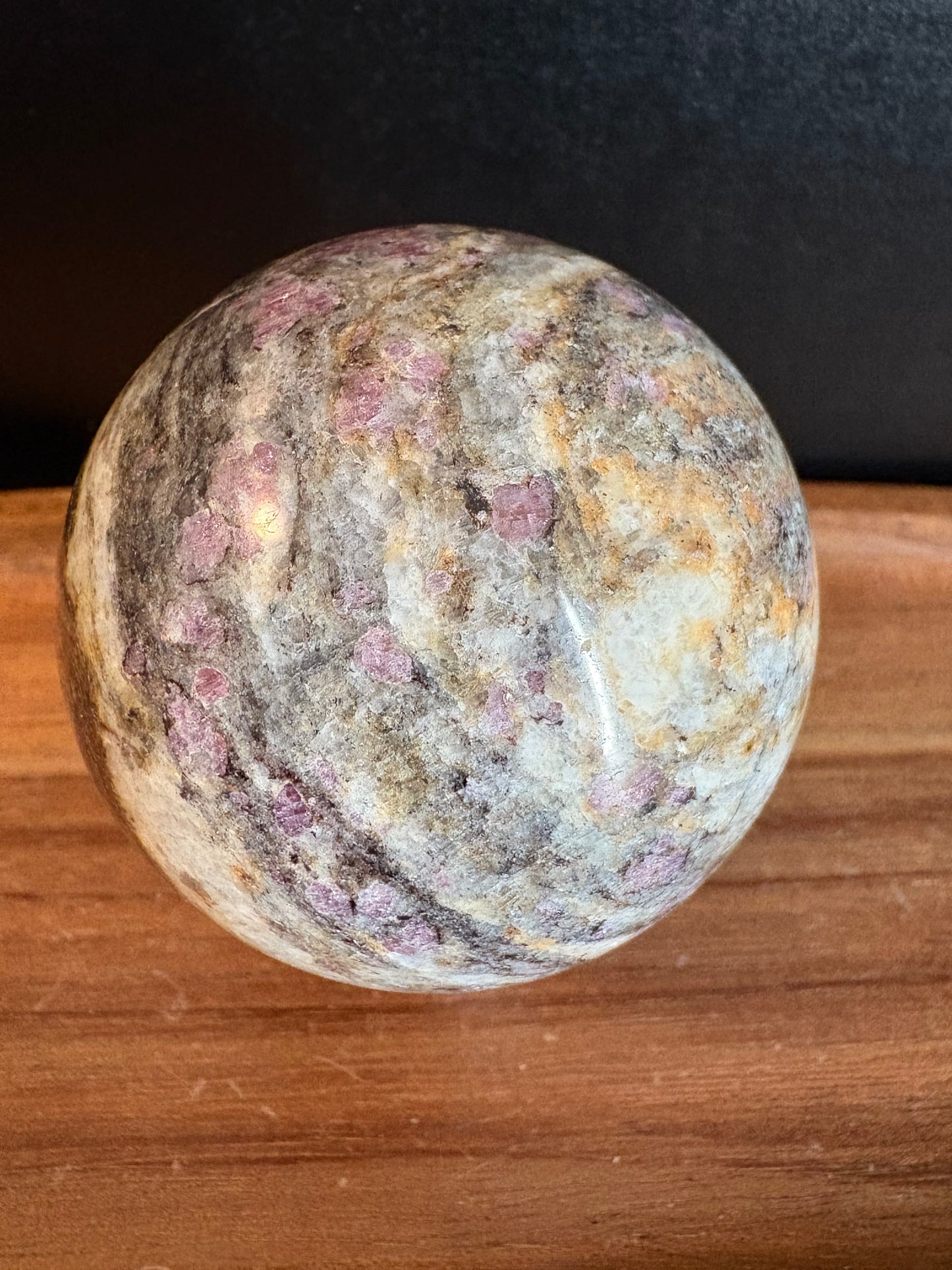 Lepidolite in Quartz Sphere β 233 g