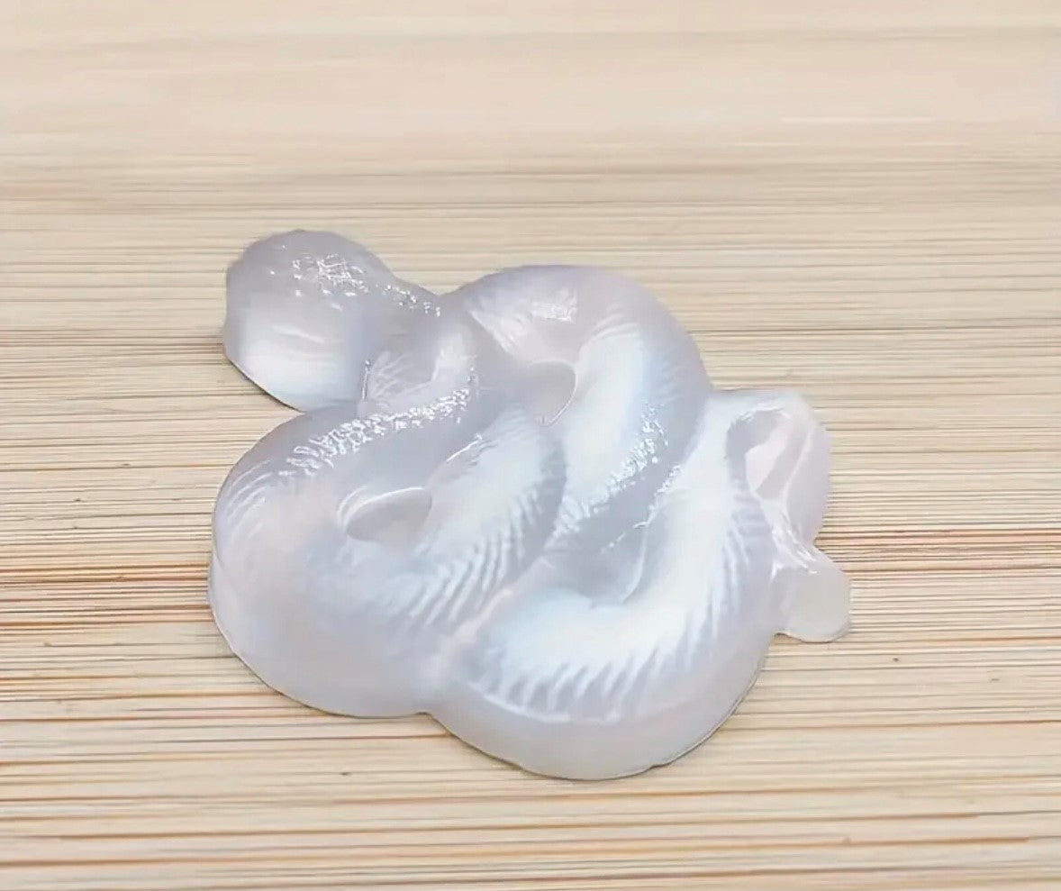 Selenite Snake Carving