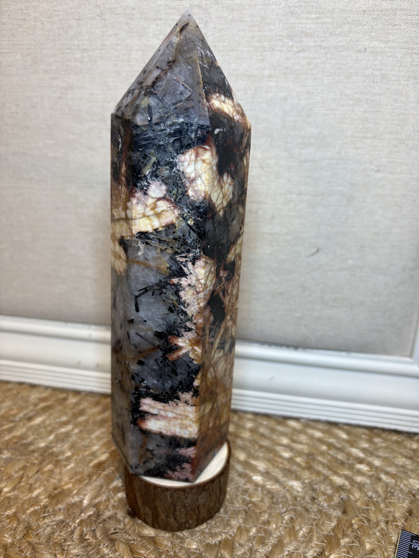 Tourmalinated Quartz (738 grams, approx 7.2")