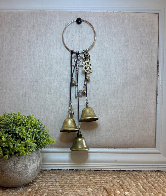 Witches Bells - Brass Ring with Keys Style