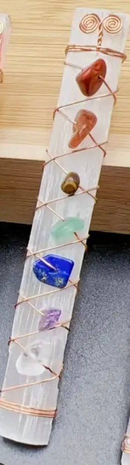 Chakra Selenite Stick