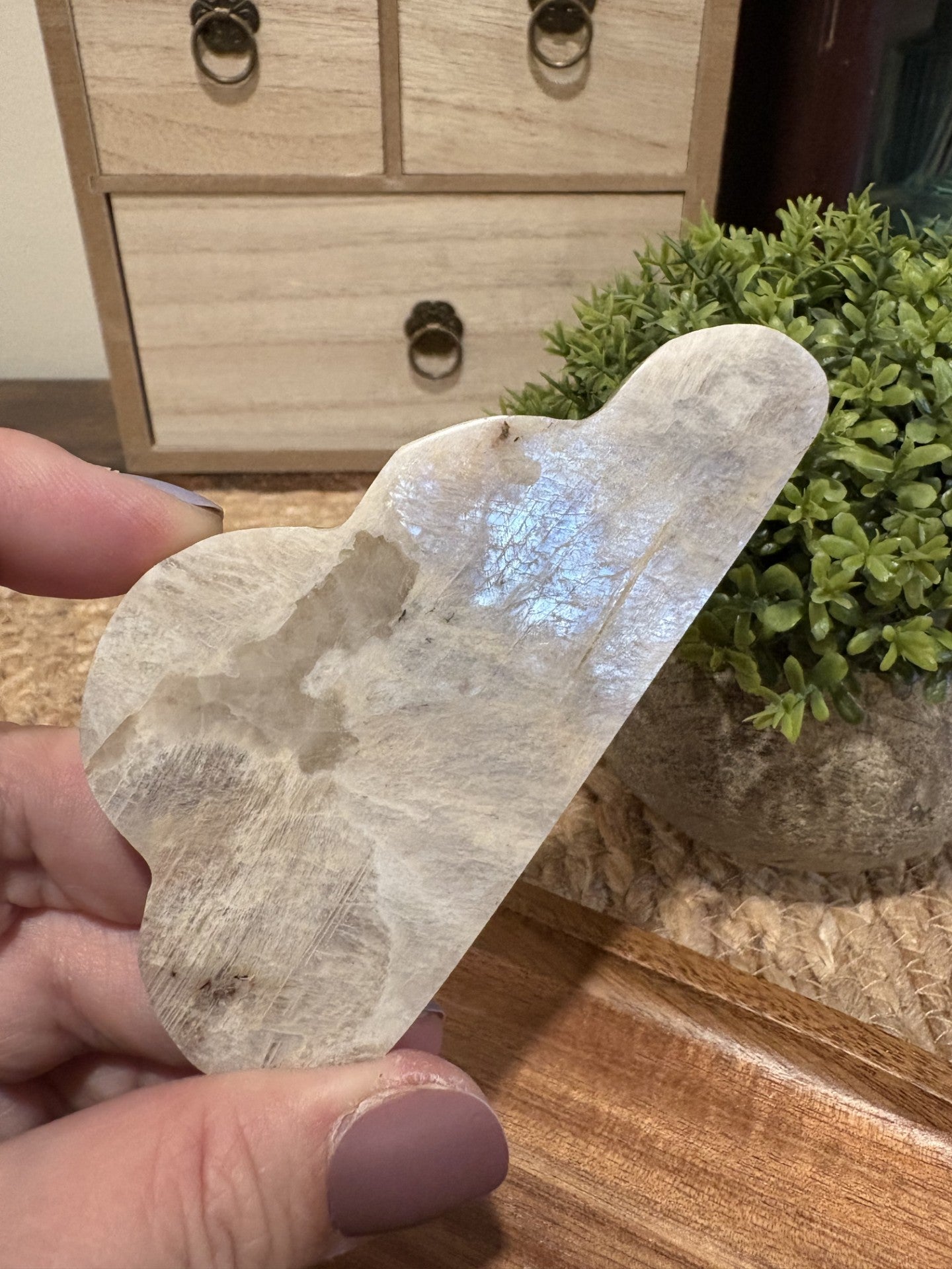 Moonstone Cloud Carving - 124 grams