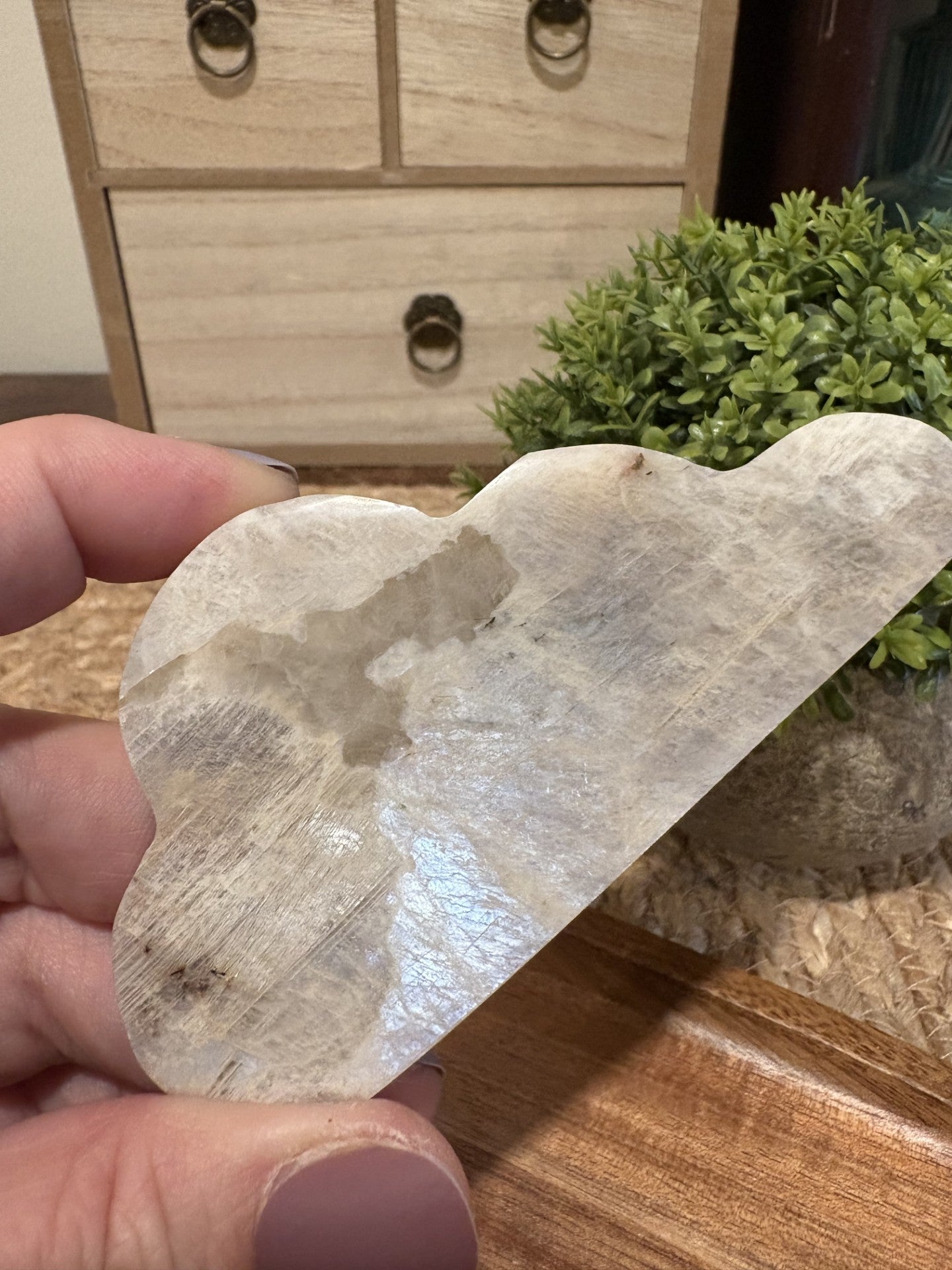 Moonstone Cloud Carving - 124 grams