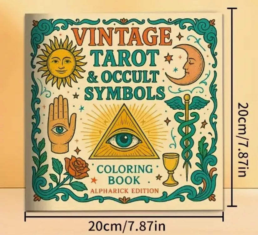 Colouring Book - Vintage Tarot & Occult Symbols