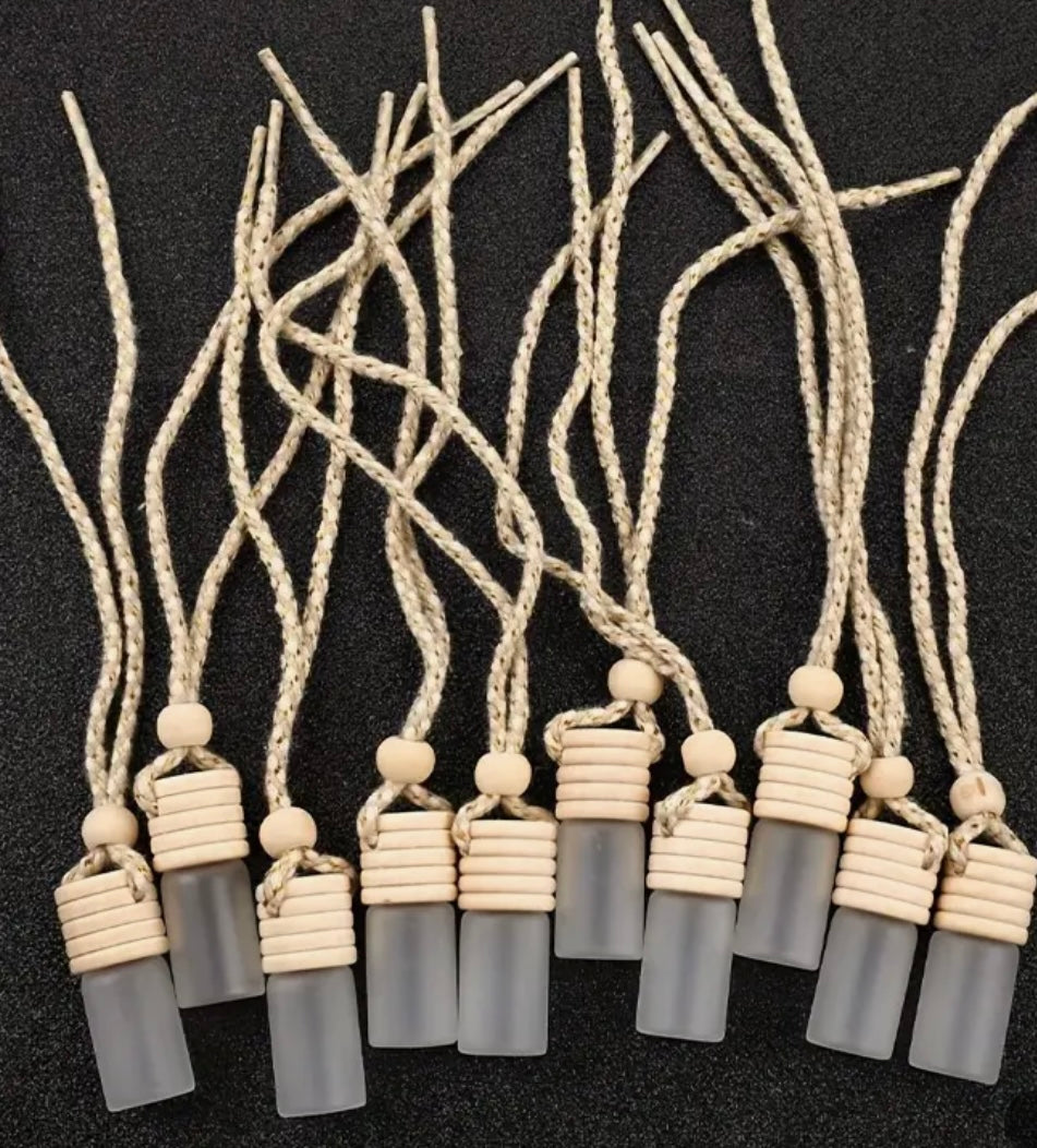 Frosted Glass Bottle Pendant