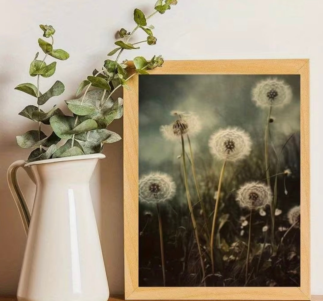 Dandelions print on canvas
