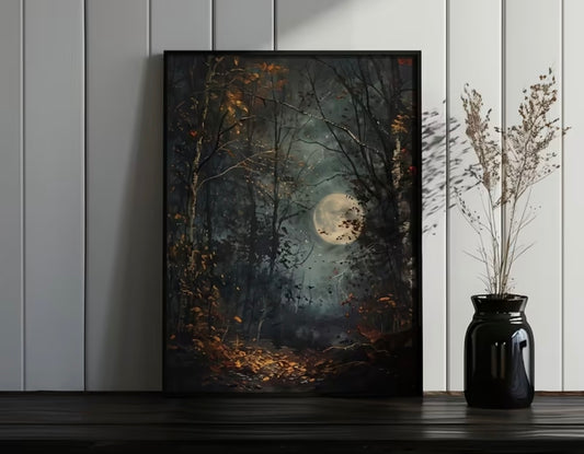 Gothic Forest Print on Canvas