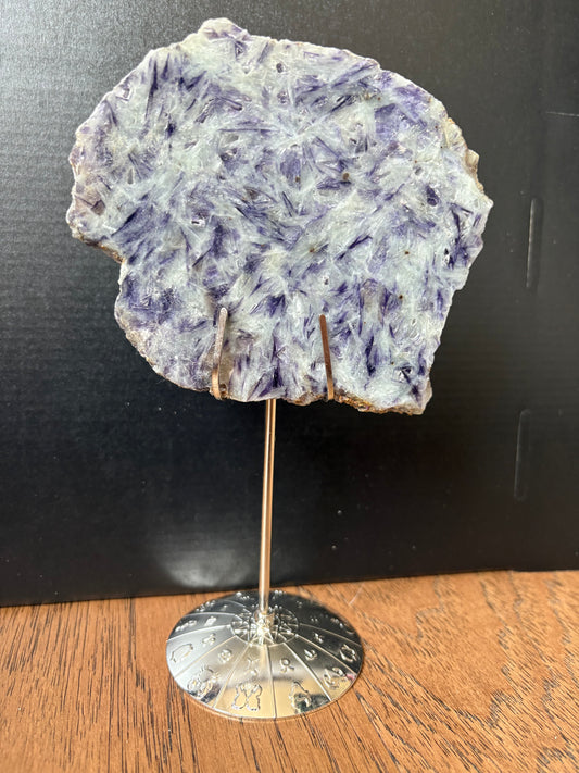 Purple Mica Slab on Stand