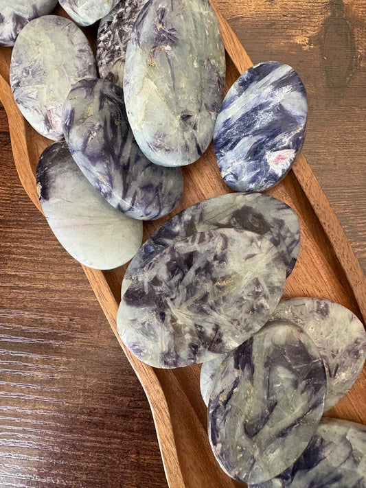 Purple Mica Palm Stone