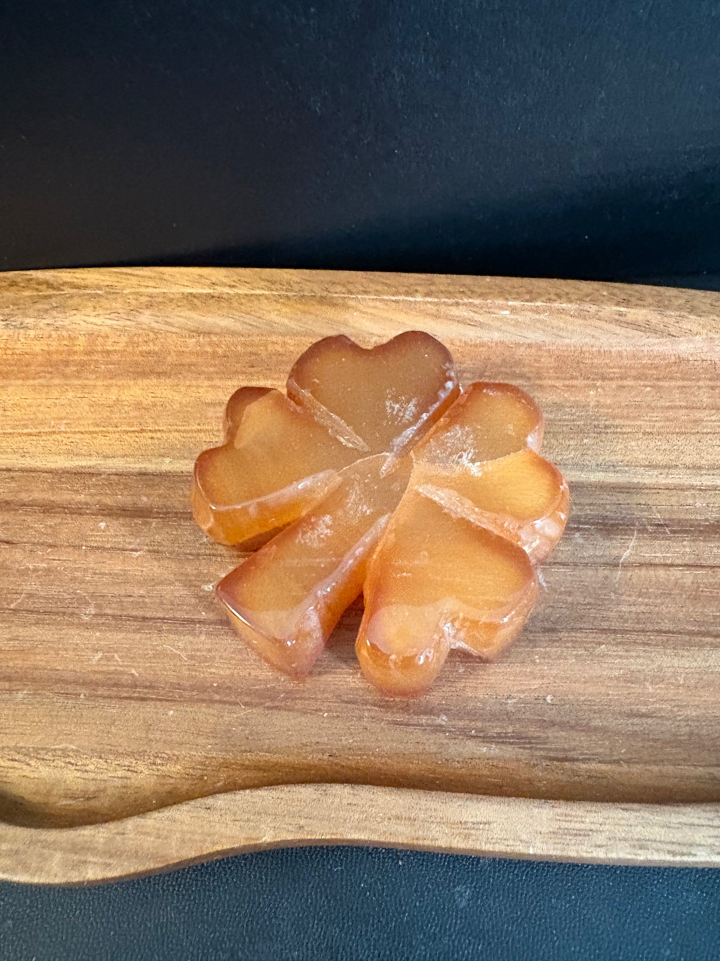 Carnelian Four Leaf Clovers