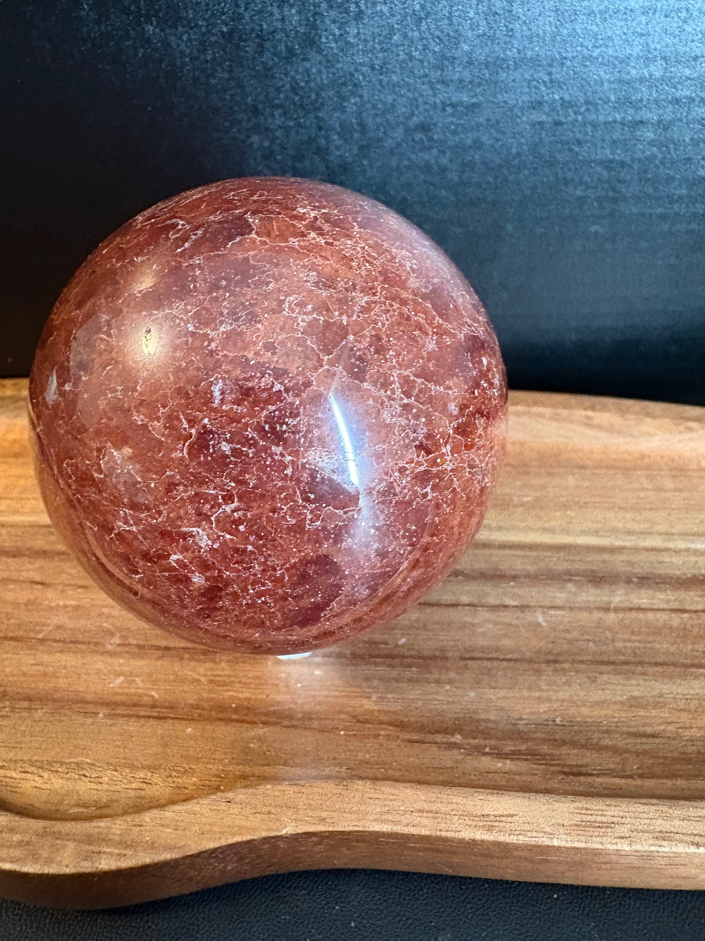 Strawberry Quartz Sphere – 314 g 🍓✨