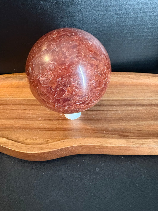 Strawberry Quartz Sphere – 314 g 🍓✨