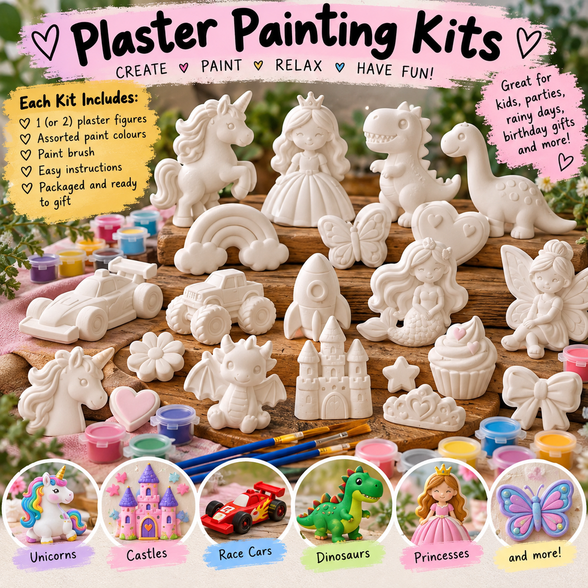 DIY Paint Your Own Plaster Kits 🎨