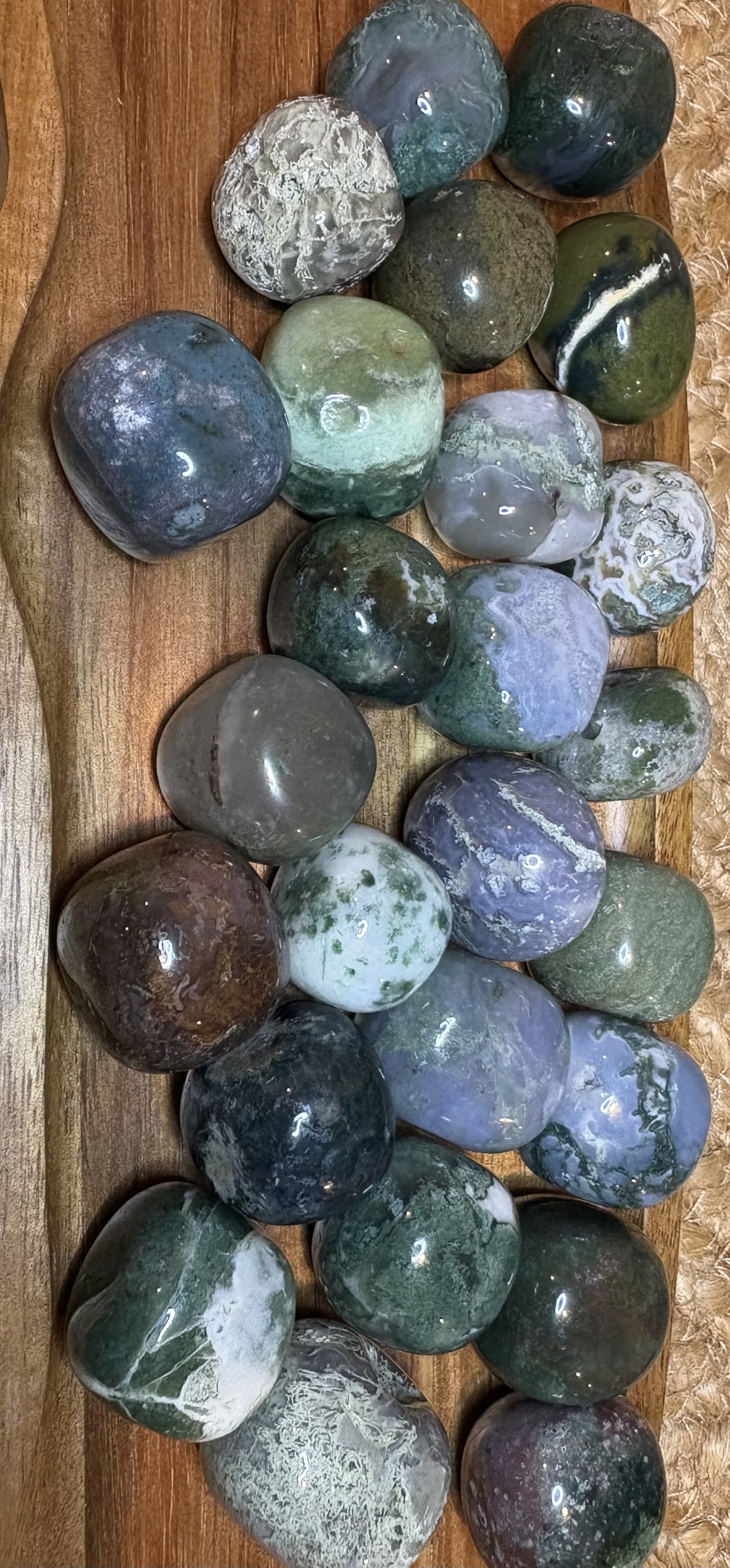 Moss Agate Tumbles