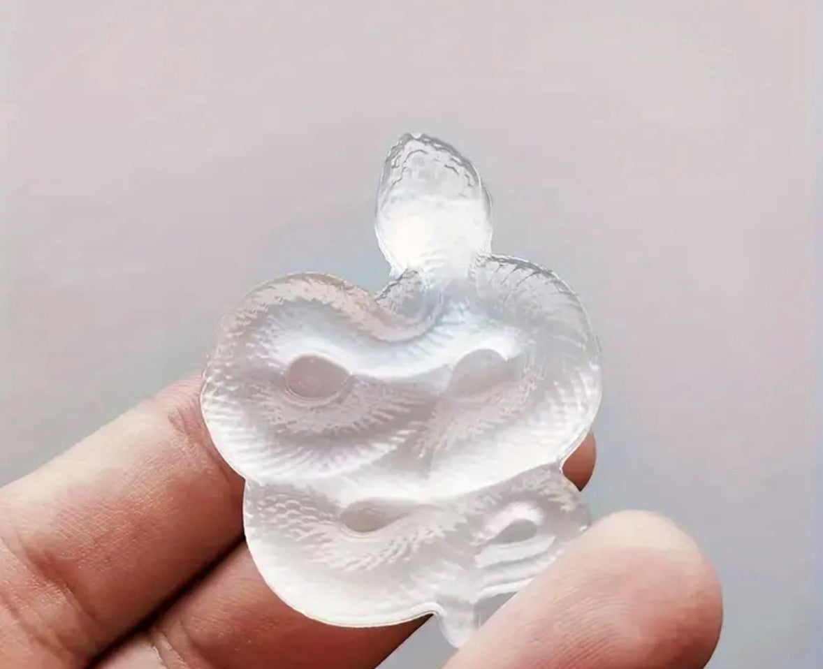 Selenite Snake Carving