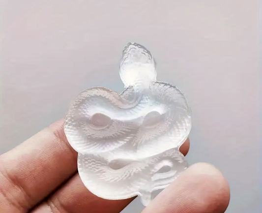 Selenite Snake Carving