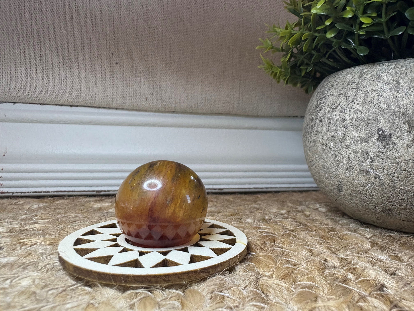 Sphere Holder - Small Wooden Circle