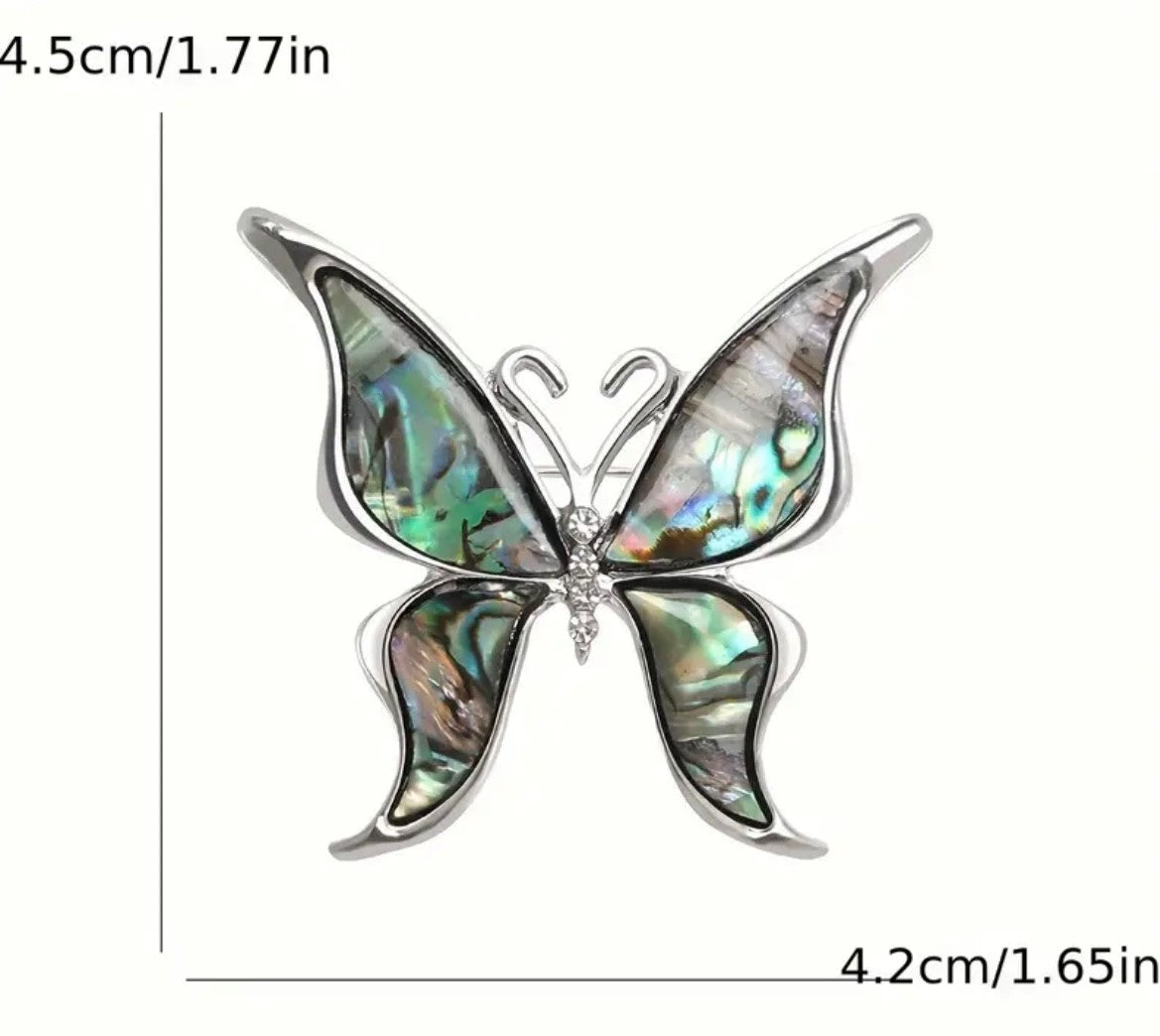 Brooch - Abalone butterfly