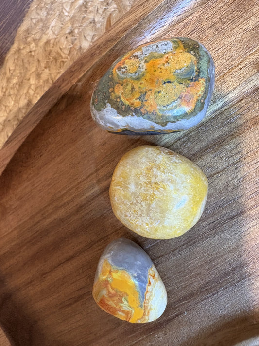 Bumblebee Jasper Tumbles (three sizes available)