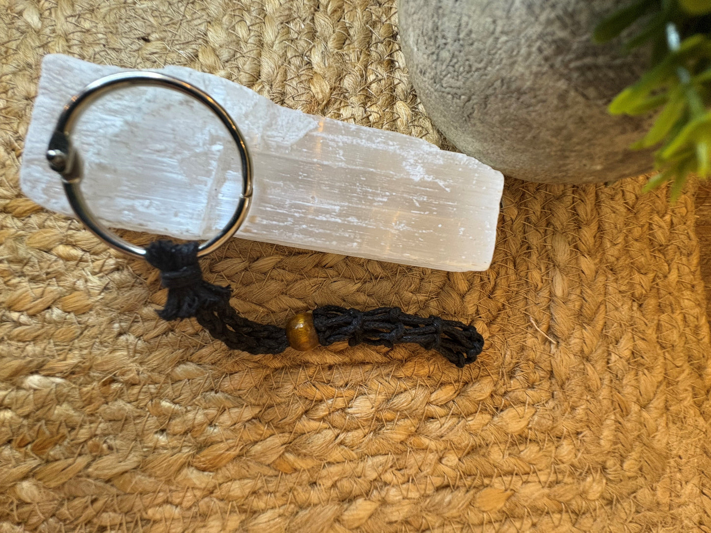 Keychain - Cage Style to hold tumbles (tumble not included)