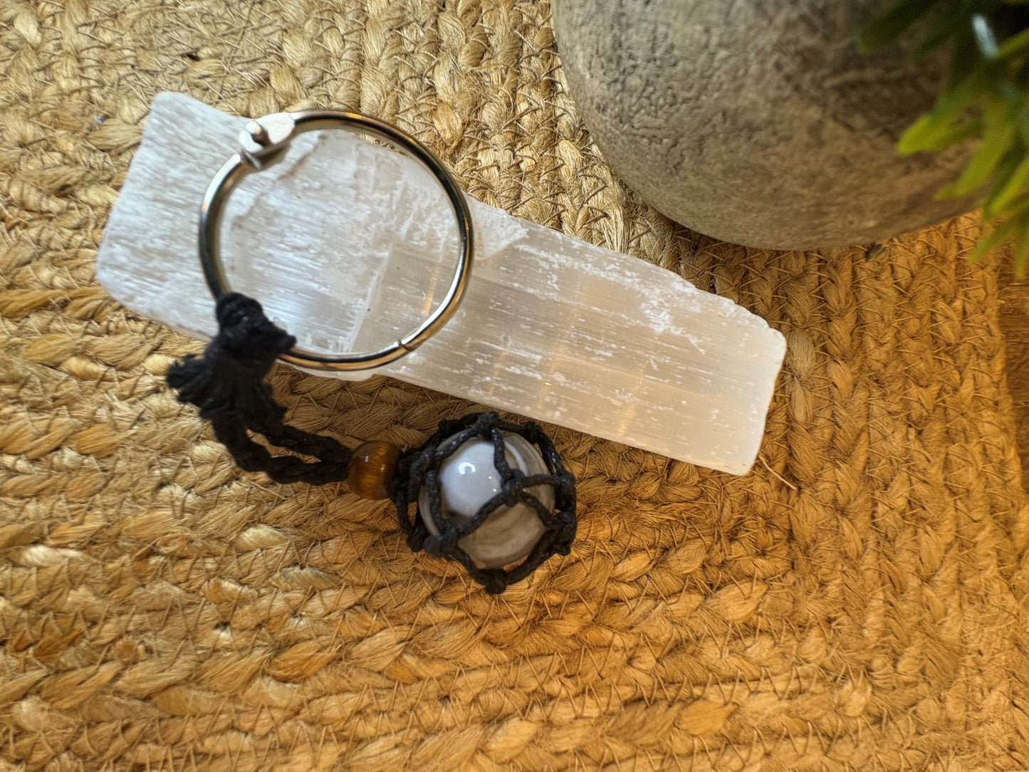 Keychain - Cage Style to hold tumbles (tumble not included)