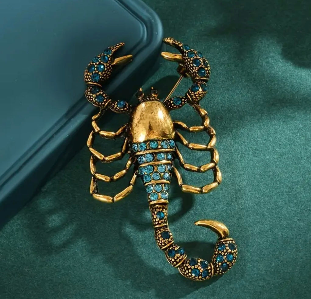 Brooch - Brass Style Scorpion