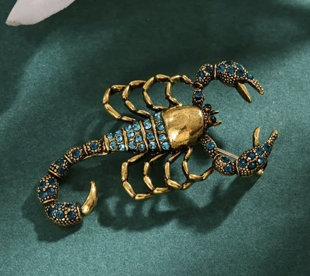 Brooch - Brass Style Scorpion