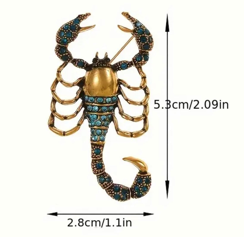 Brooch - Brass Style Scorpion