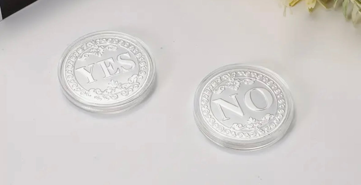 Yes/No Divination Coin - Two Colours Available
