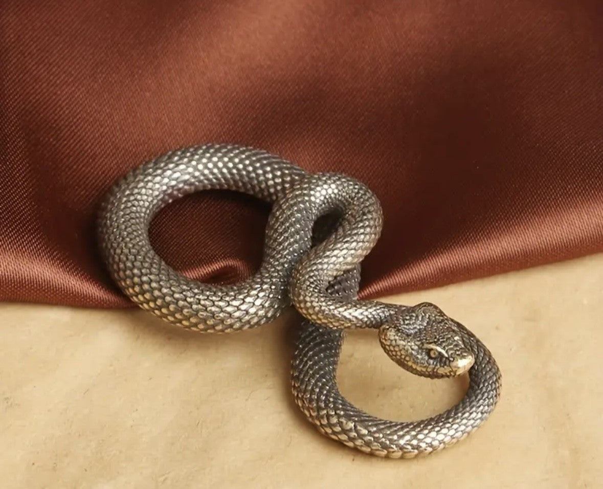 Brass Style Snake - Altar Figure