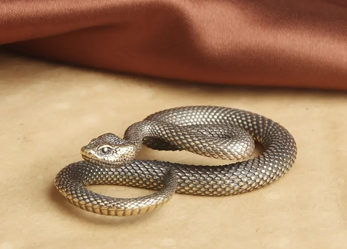 Brass Style Snake - Altar Figure