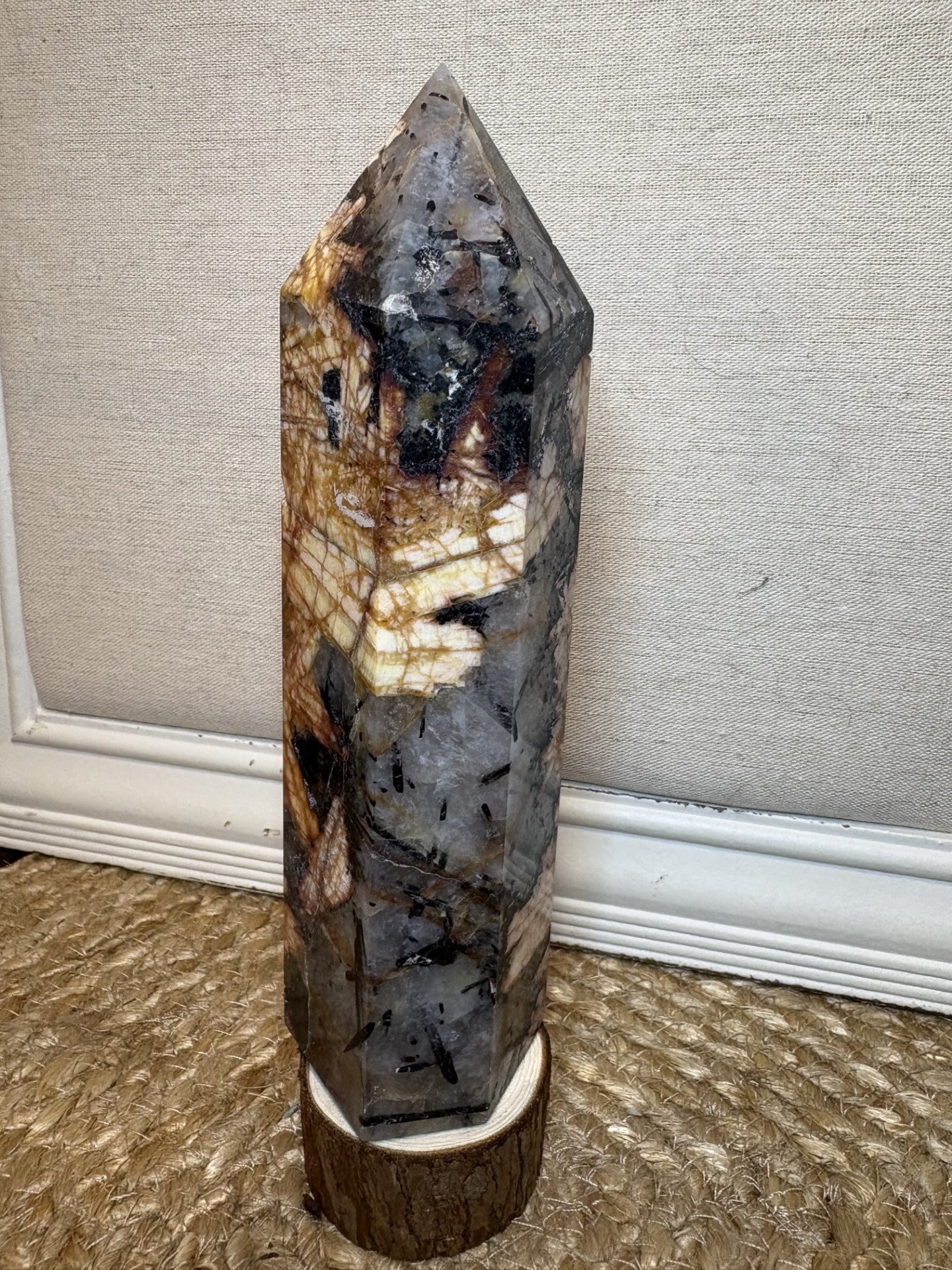 Tourmalinated Quartz (738 grams, approx 7.2")