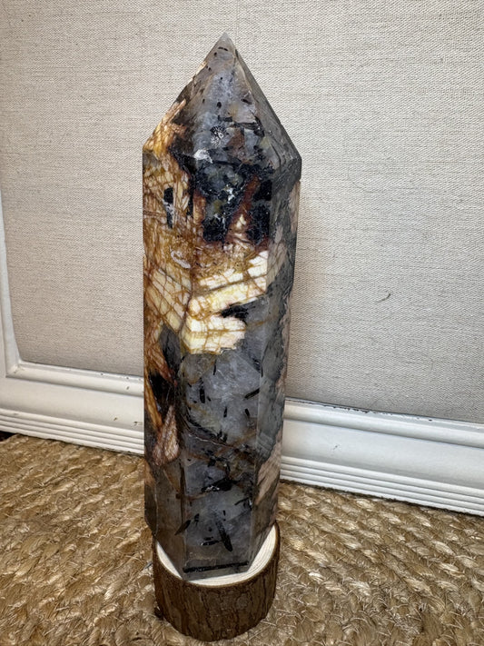 Tourmalinated Quartz (738 grams, approx 7.2")