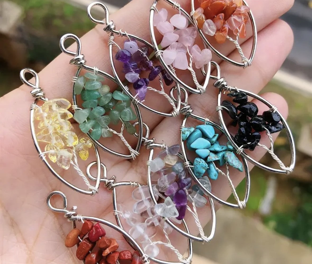 Tree of Life Charm - Variety of Crystals