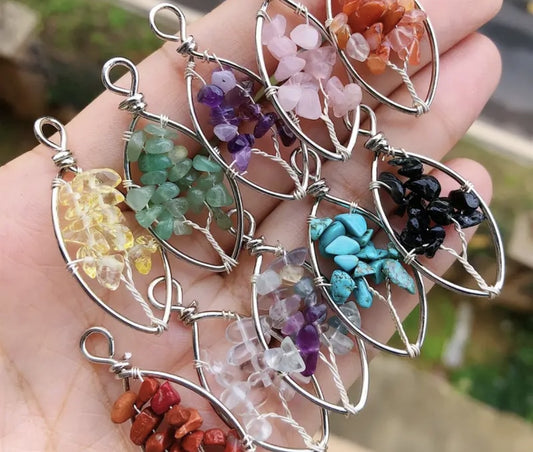 Tree of Life Charm - Variety of Crystals